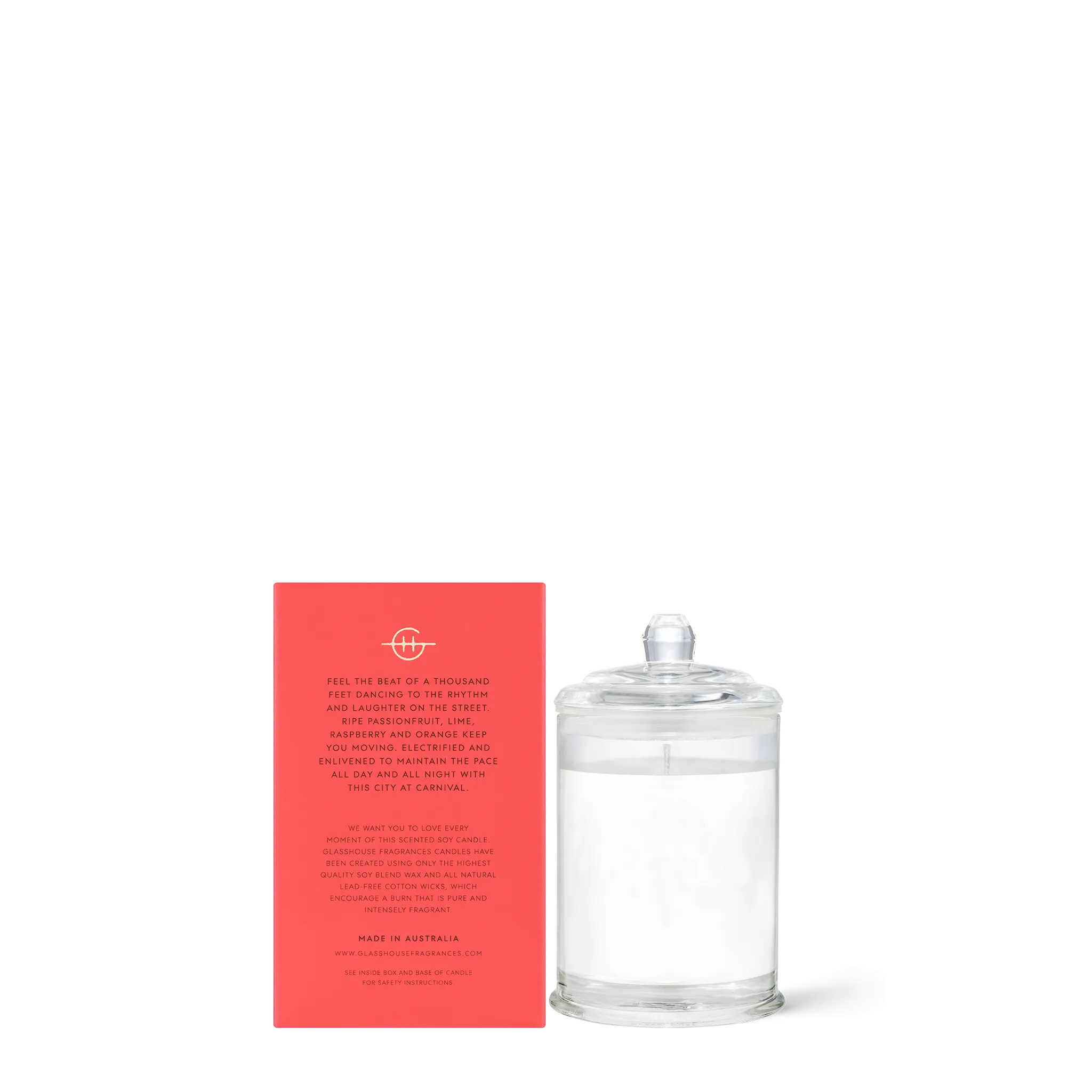 Glasshouse Fragrances One Night in Rio Travel Candle