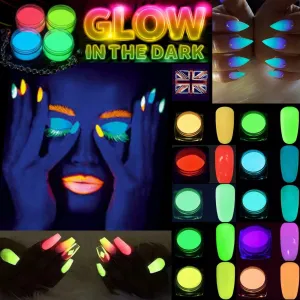 GLOW IN THE DARK nail art design, NEON ORANGE