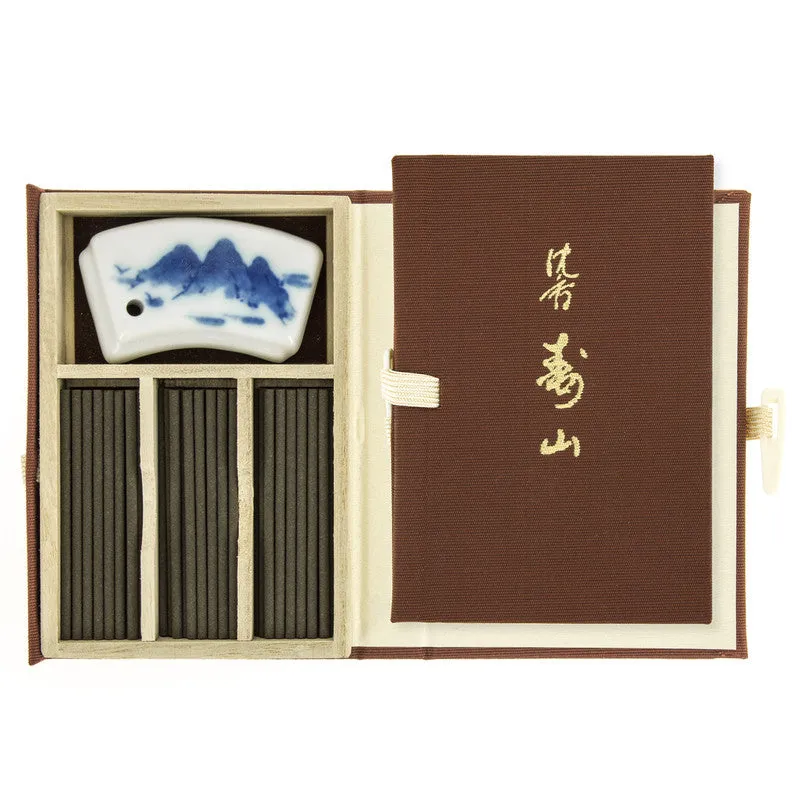 Jinkoh Juzan Aloeswood Incense (60 Sticks & Incense Holder)
