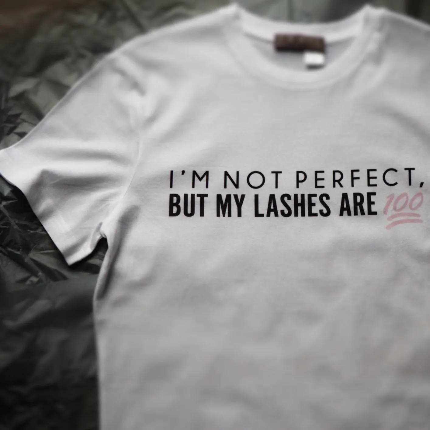 Lash Maker short sleeve T-shirt, embroidered WHITE