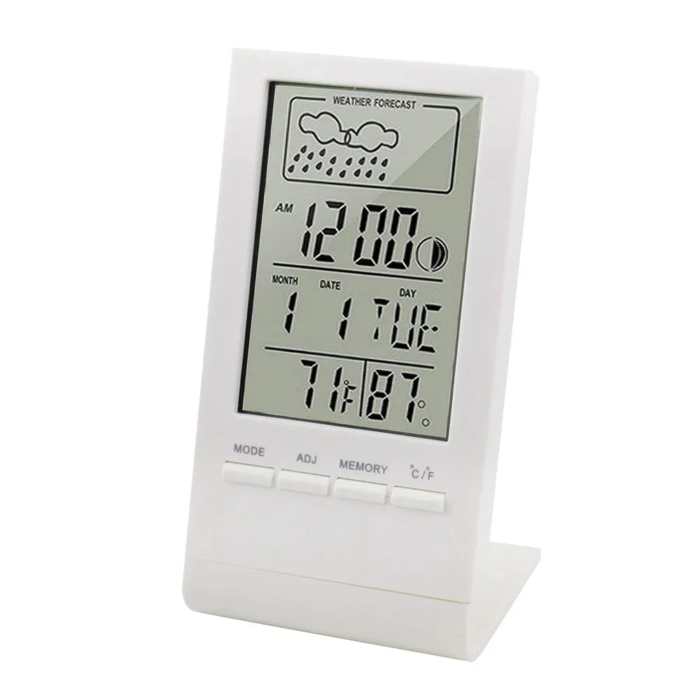 LCD Digital Temperature & Humidity Meter, with clock
