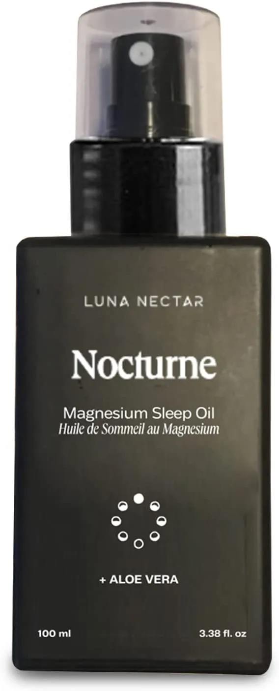 Luna Nectar Nocturne Anti-Stress & Sleep Magnesium Oil with Soothing Aloe Vera and Calming Lavender