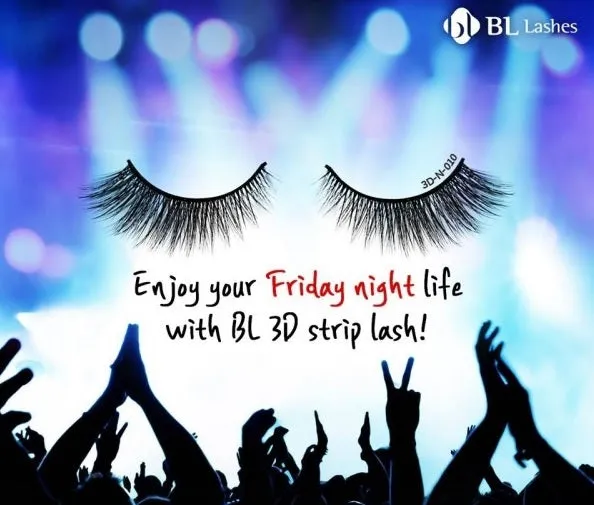 Make-up strip lashes in line BLACK, SOFT fluffy