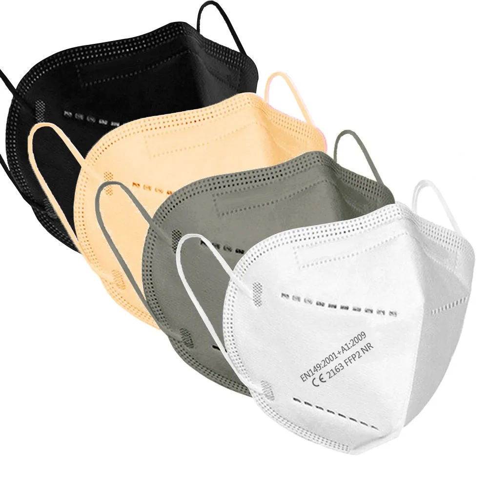 Medicine face mask KN95 respirator FFP2 pack of 10, GREY
