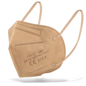 Medicine face mask KN95 respirator FFP2 pack of 10, SKIN TONE