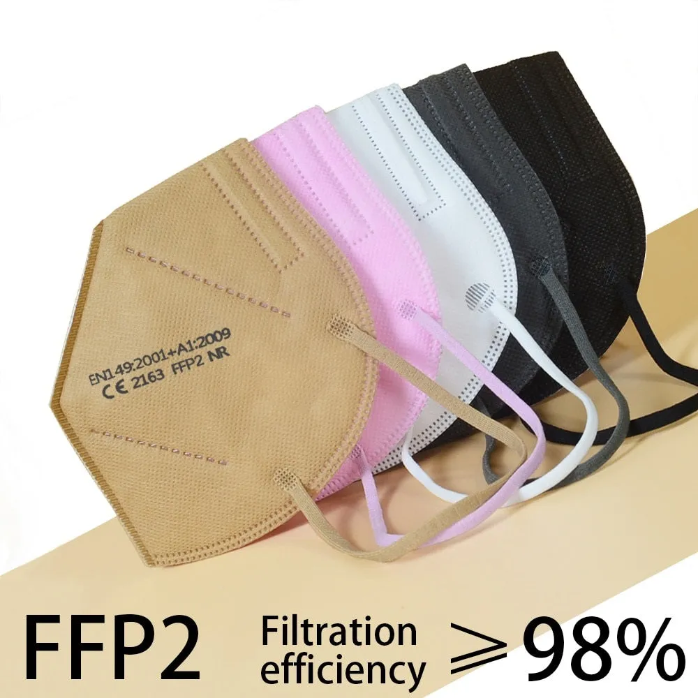 Medicine face mask KN95 respirator FFP2 pack of 10, SKIN TONE