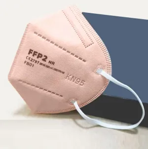 Medicine face mask KN95 respirator FFP2, PINK SKIN TONE