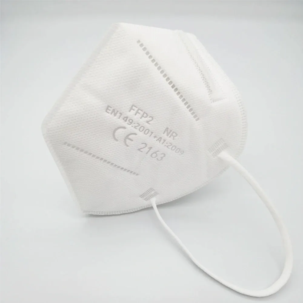 Medicine face mask KN95 respirator FFP2, WHITE