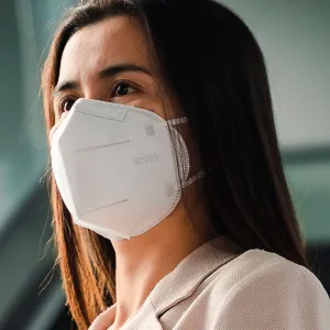 Medicine face mask KN95 respirator FFP2, WHITE