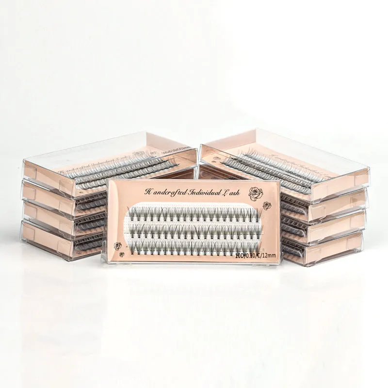 Mega VOLUME 10D cluster eyelashes premade fans, 8/10/12mm