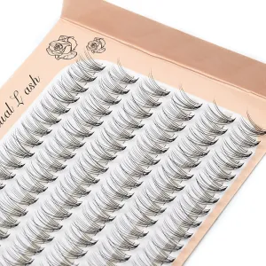 Mega VOLUME 10D cluster eyelashes premade fans, MIX 8-12 mm