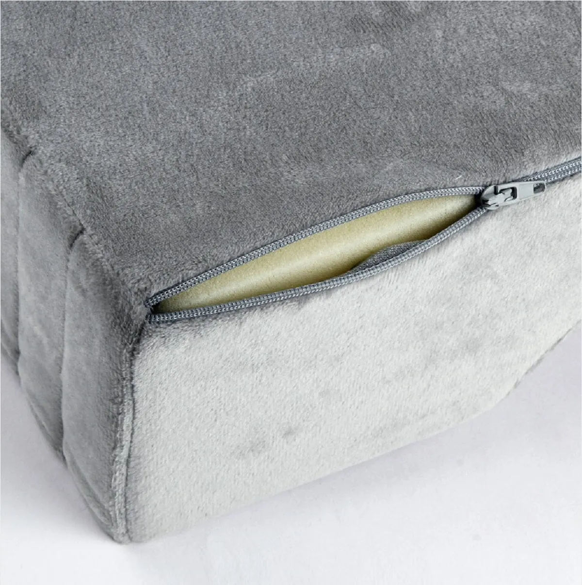 Memory foam neck pillow for eyelash extensions, velvet GREY
