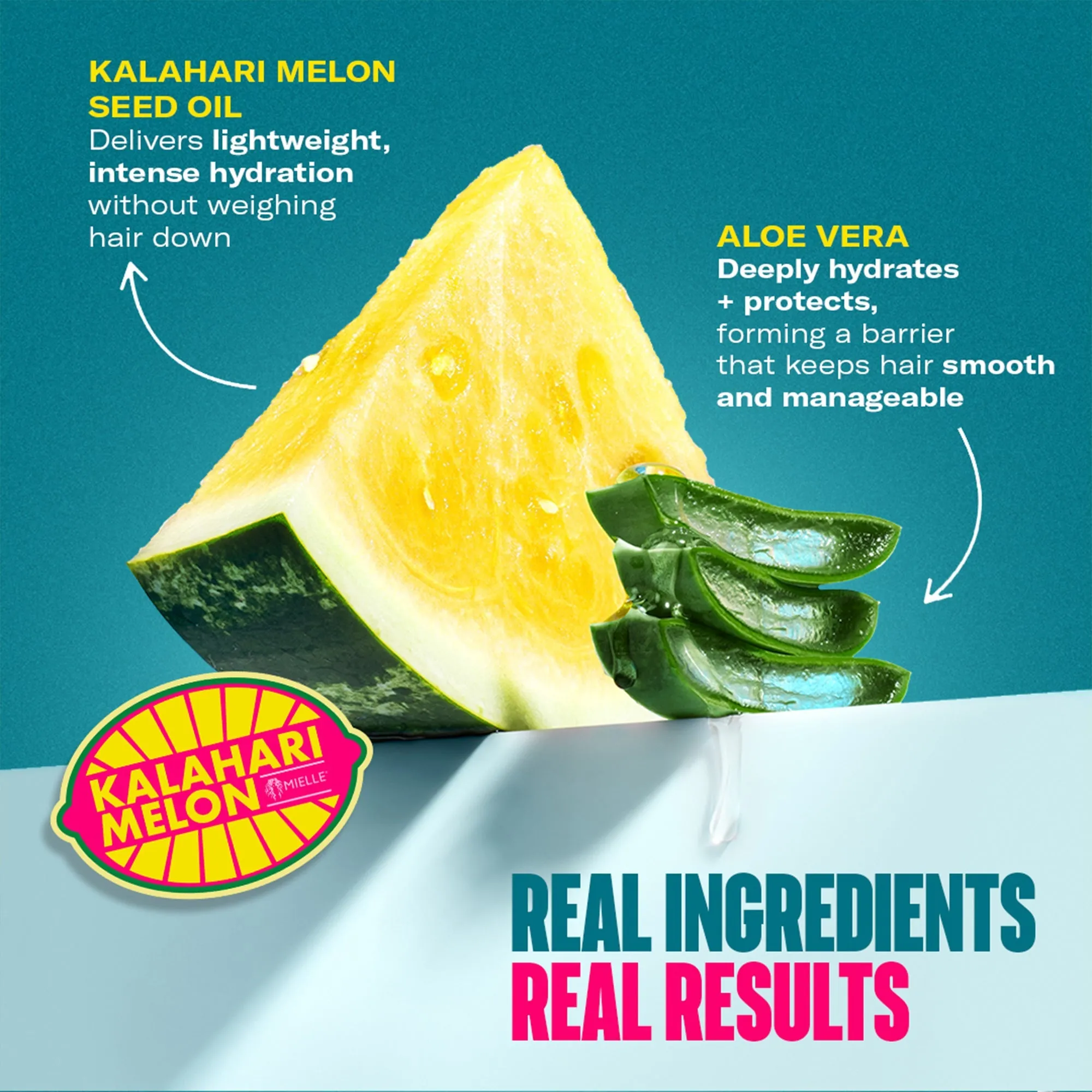 MIELLE KALAHARI MELON & ALOE VERA DEEP HYDRATION MULTI-TASKING LEAVE-IN CONDITIONER