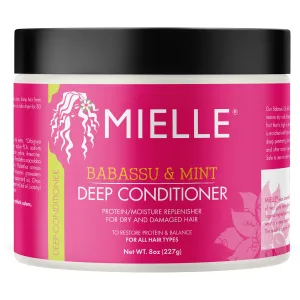 Mielle Organics Babassu & Mint Deep Conditioner with Protein, Moisturizing & Conditioning Deep Treatment Hydrating Repair for Dry Damaged