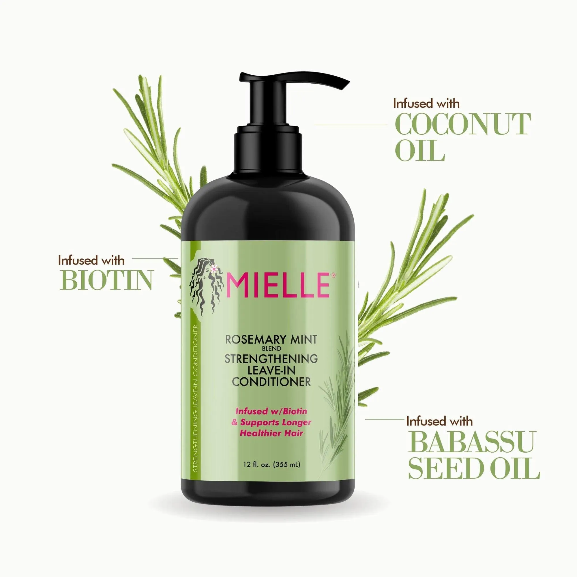 Mielle Rosemary Mint Strengthening Leave In Conditioner  (355 Ml)