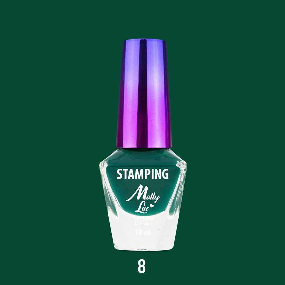 Molly Lac design polish for Konad nail stamping art GREEN, 10ml