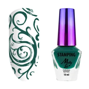 Molly Lac design polish for Konad nail stamping art GREEN, 10ml