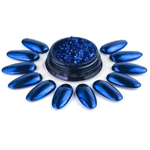 Multifuncional nail design in pot PRISMA foil   mirror, BLUE