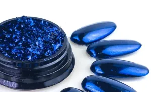 Multifuncional nail design in pot PRISMA foil   mirror, BLUE