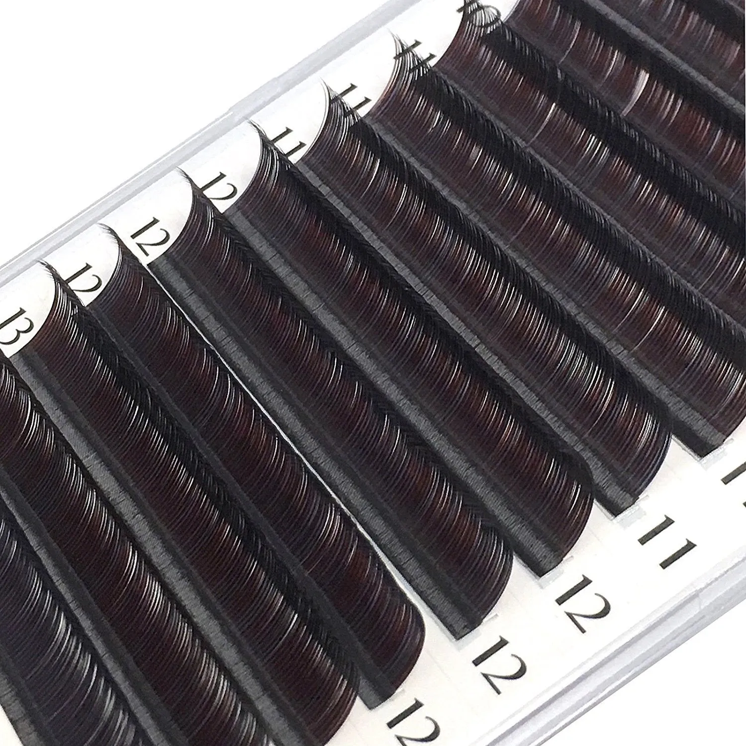 Muse Illusion Color lashes for eyelash extensions MIX-0.07-C, FLAMINGO