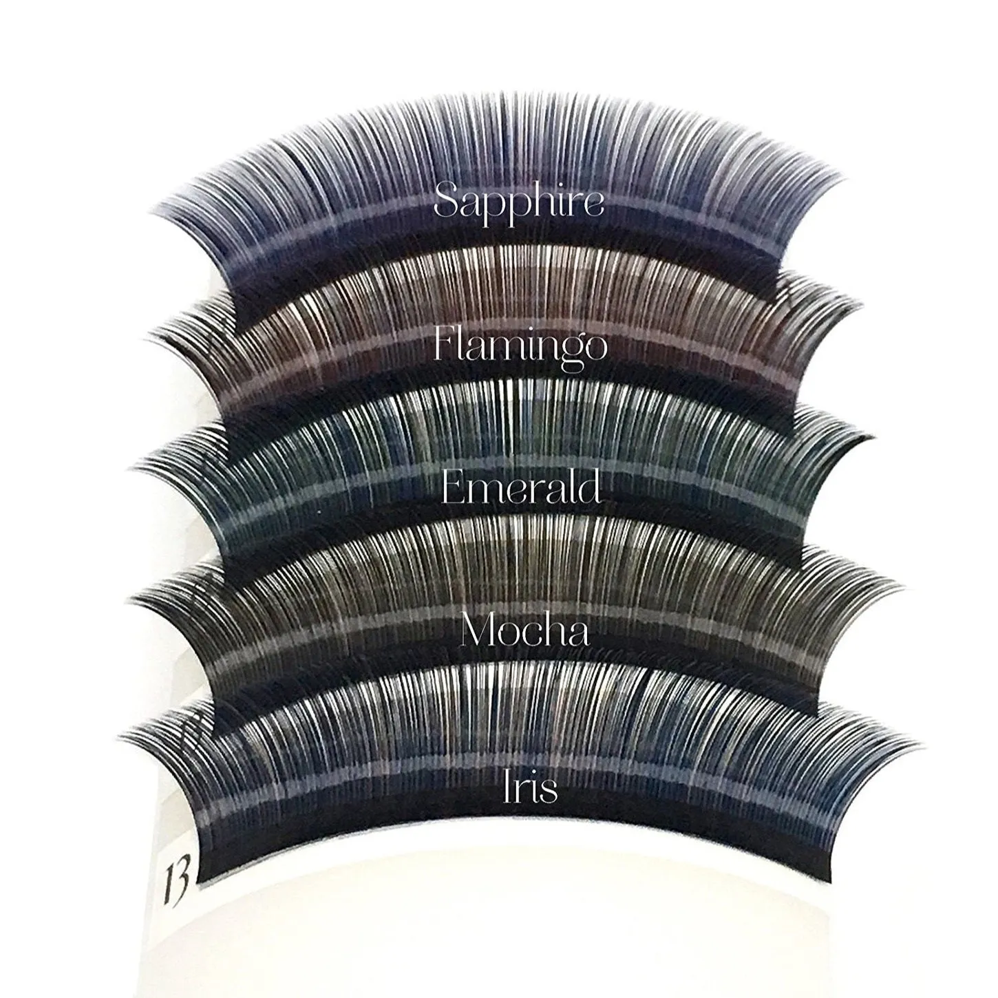 Muse Illusion Color lashes for eyelash extensions MIX-0.07-C, MOCHA