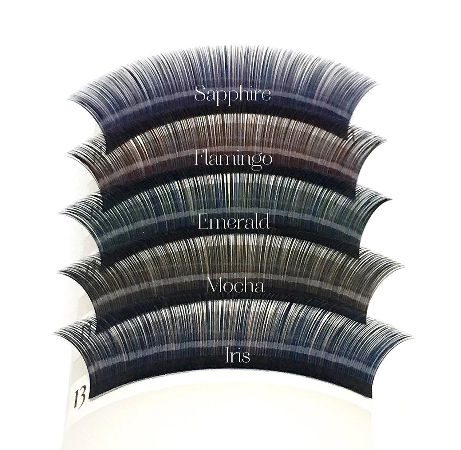 Muse Illusion Color lashes for eyelash extensions MIX-0.07-C, SAPPHIRE