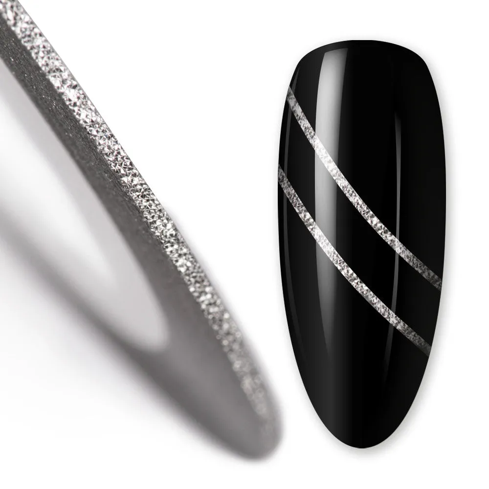 Nail art design foil stripe extra fine, HIGHLIGHT SILVER