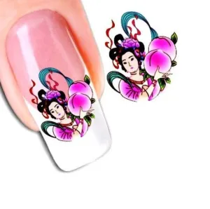 Nail art water decals GEISHA