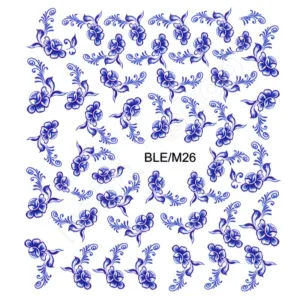 Nail art water decals sticker slider for manicure & pedicure, BLEM26