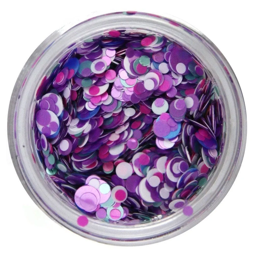 Nail design confetti round sequins, different colors