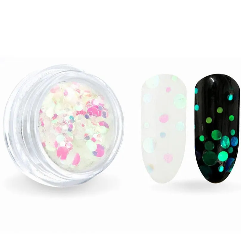 Nail design confetti round sequins, HOLOGRAPHIC