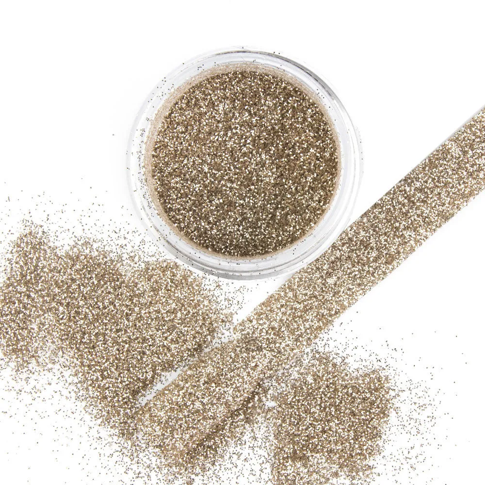 Nail Design glitters in 5 g pot - gold, champagne, silver or rose
