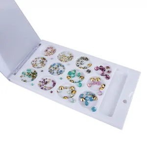 Nail design opal cubic crystals, MIX of sizes & colors