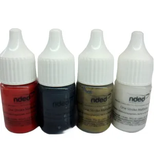 NDED one stroke Malfarbe acrylic paint 8 ml, silver, gold, red & black