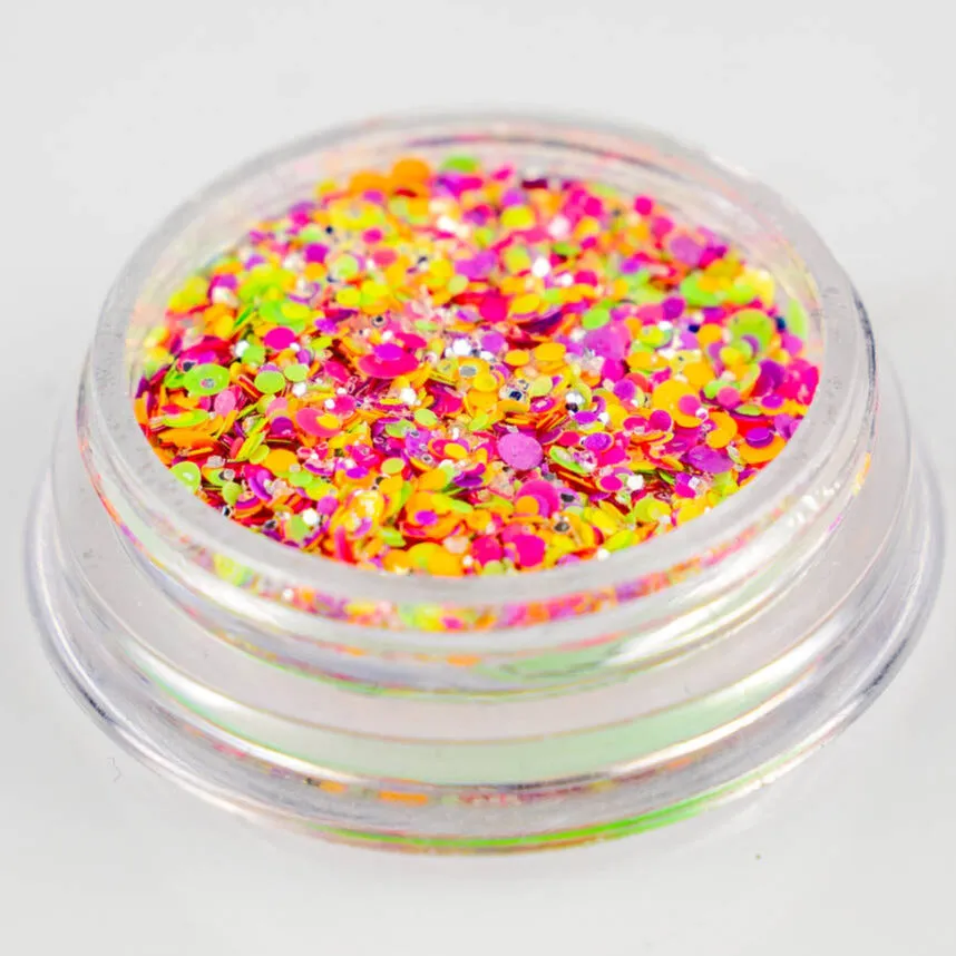 NEON nail design sugar, COLORFUL