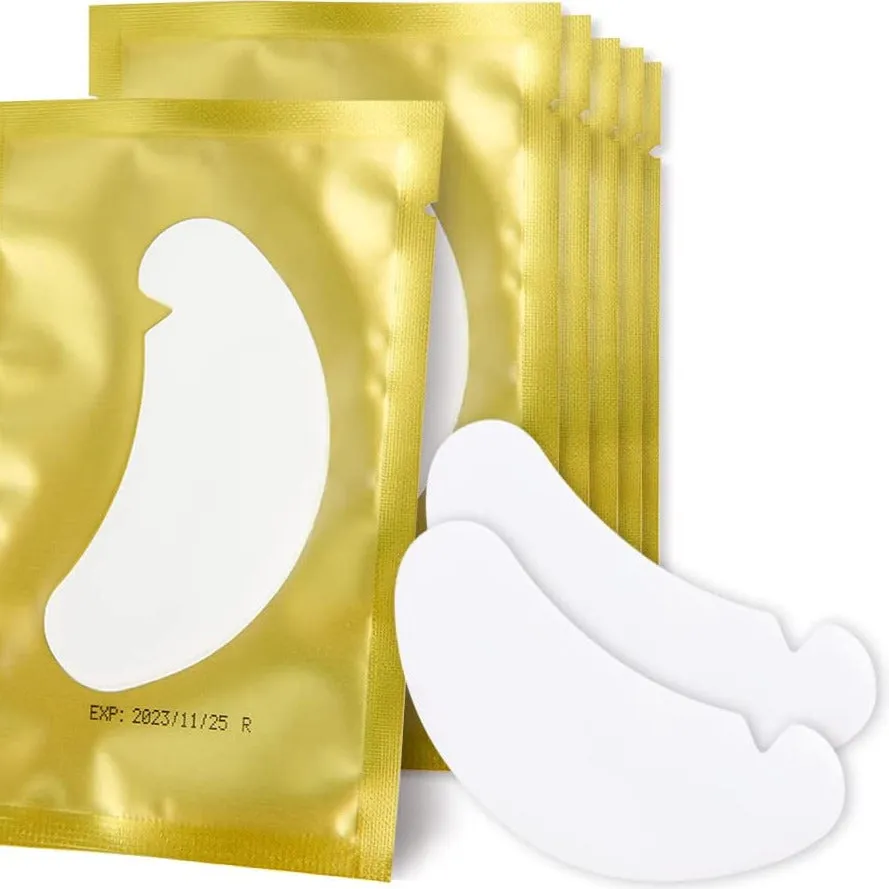 NEW! V type ergonomic eye patches for eyelash extensions, GOLD