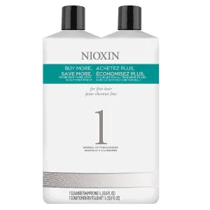 Nioxin System 1 Cleanser & Scalp Therapy Liter Duo by Nioxin