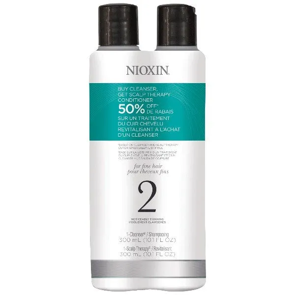 Nioxin System 2 Cleanser & Scalp Therapy Duo by Nioxin