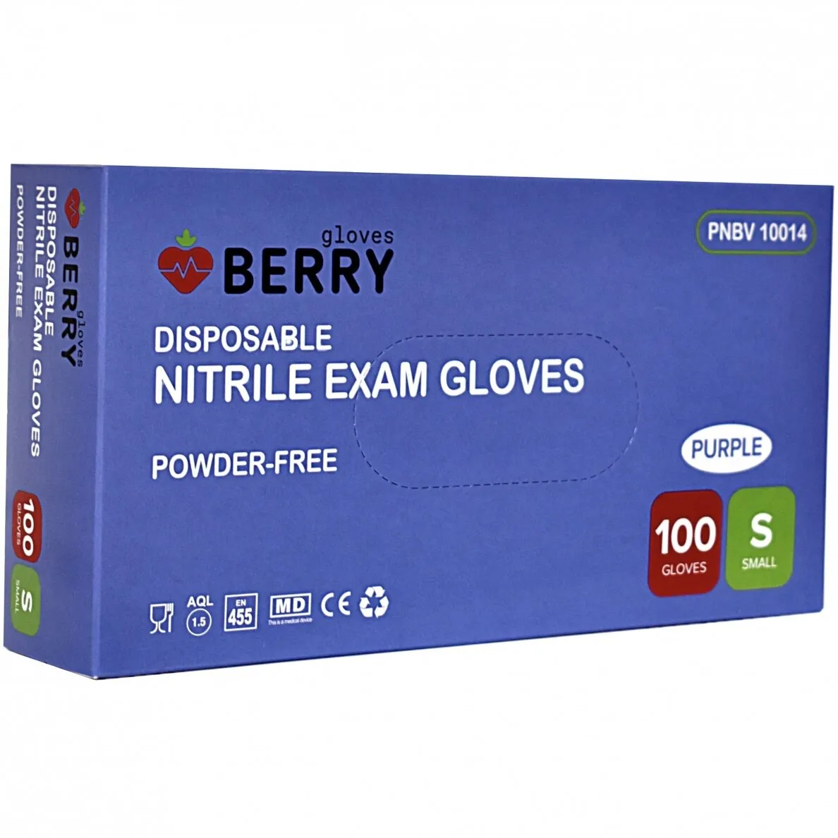 Nitrylex Berry purple nitrile gloves 100 pcs, size S or M