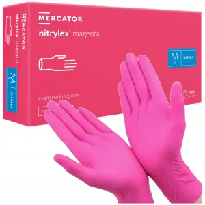 NITRYLEX Nitrile PINK gloves 100 pieces, size XS, S or M