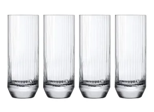 NUDE Glass Big Top Set of 4 High Ball Glasses 10oz Lead-Free Crystal (Set of 4)