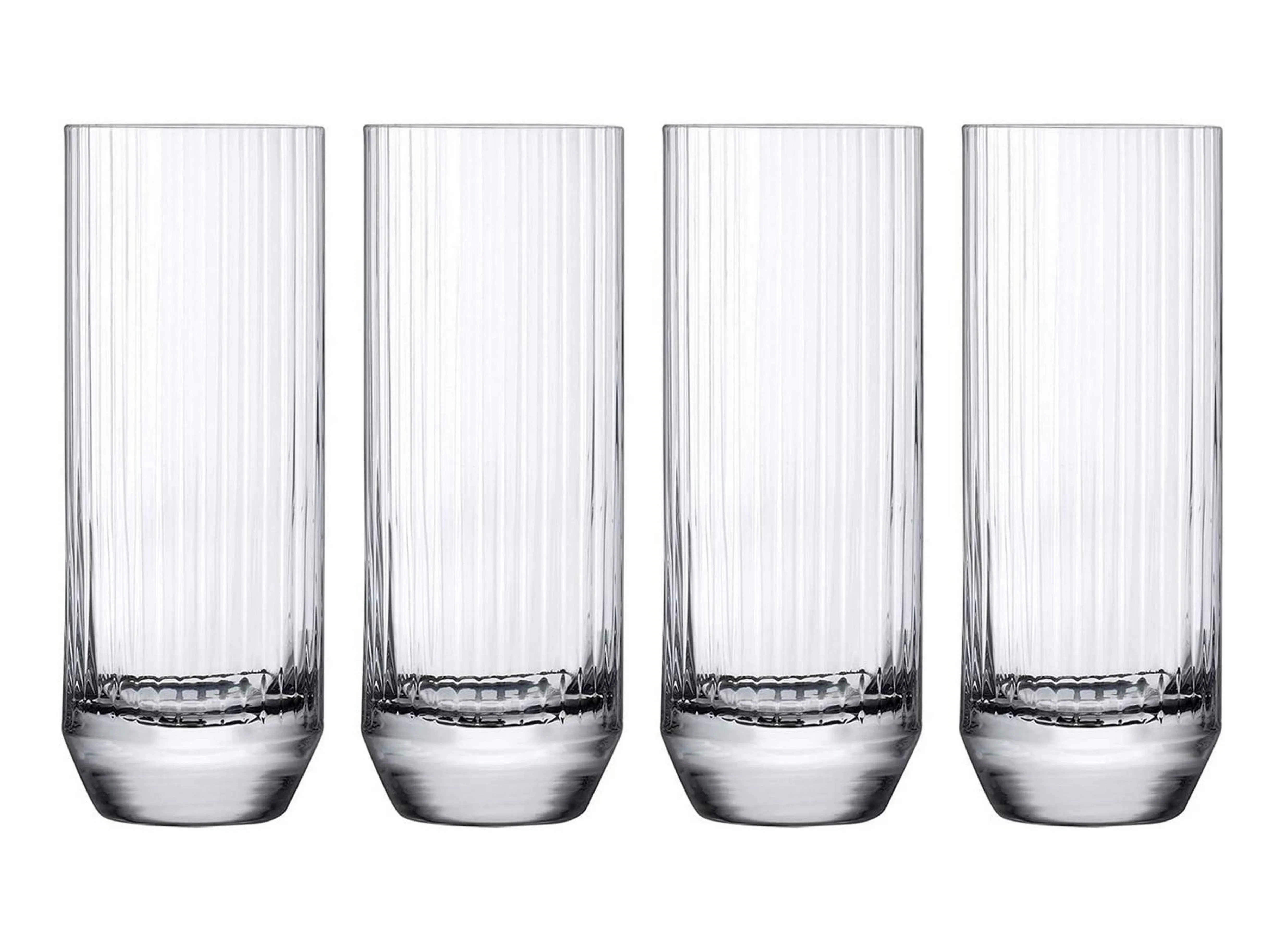 NUDE Glass Big Top Set of 4 High Ball Glasses 10oz Lead-Free Crystal (Set of 4)