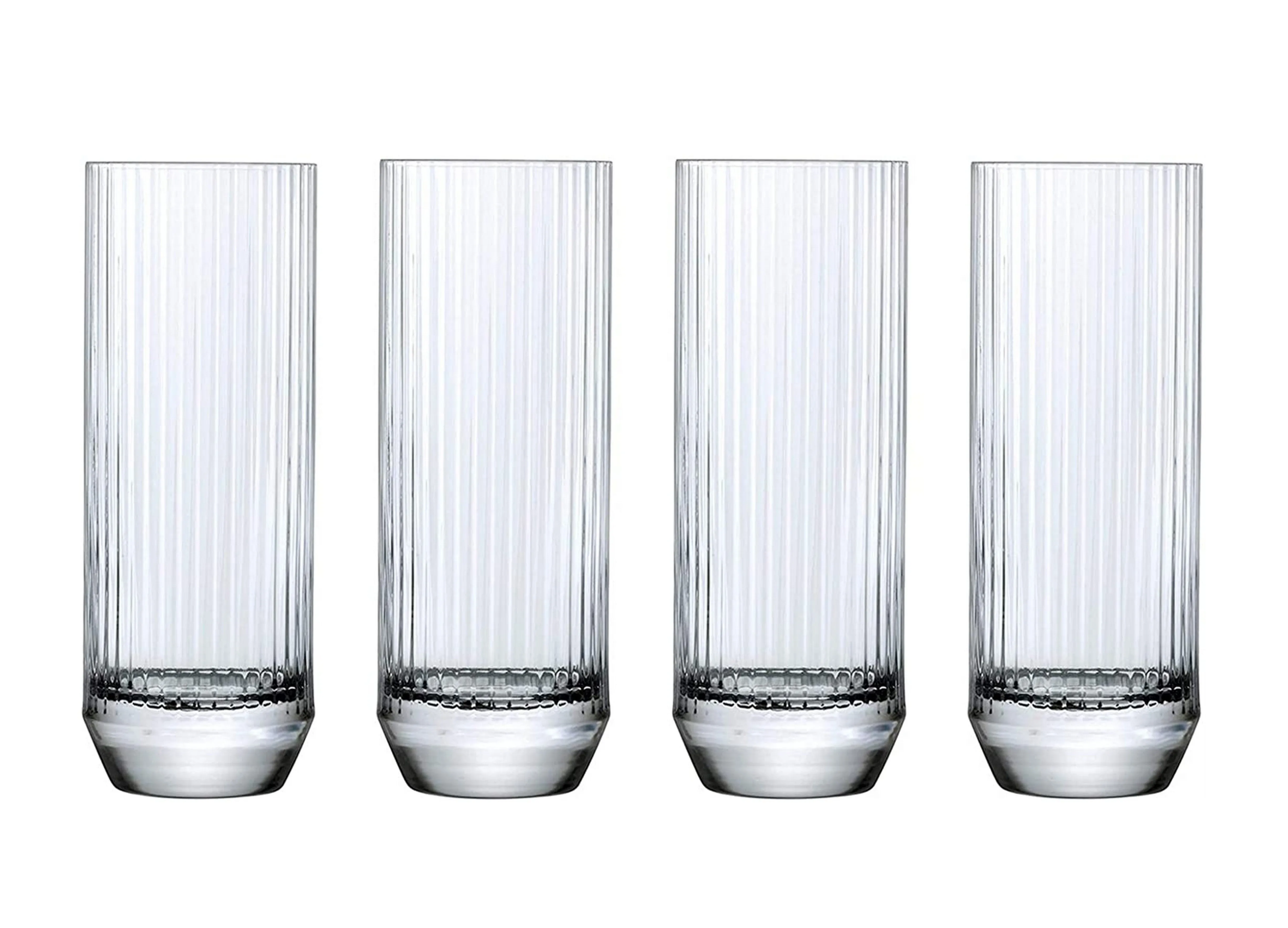 NUDE Glass Big Top Set of 4 High Ball Glasses 14.5oz Lead-Free Crystal (Set of 4)