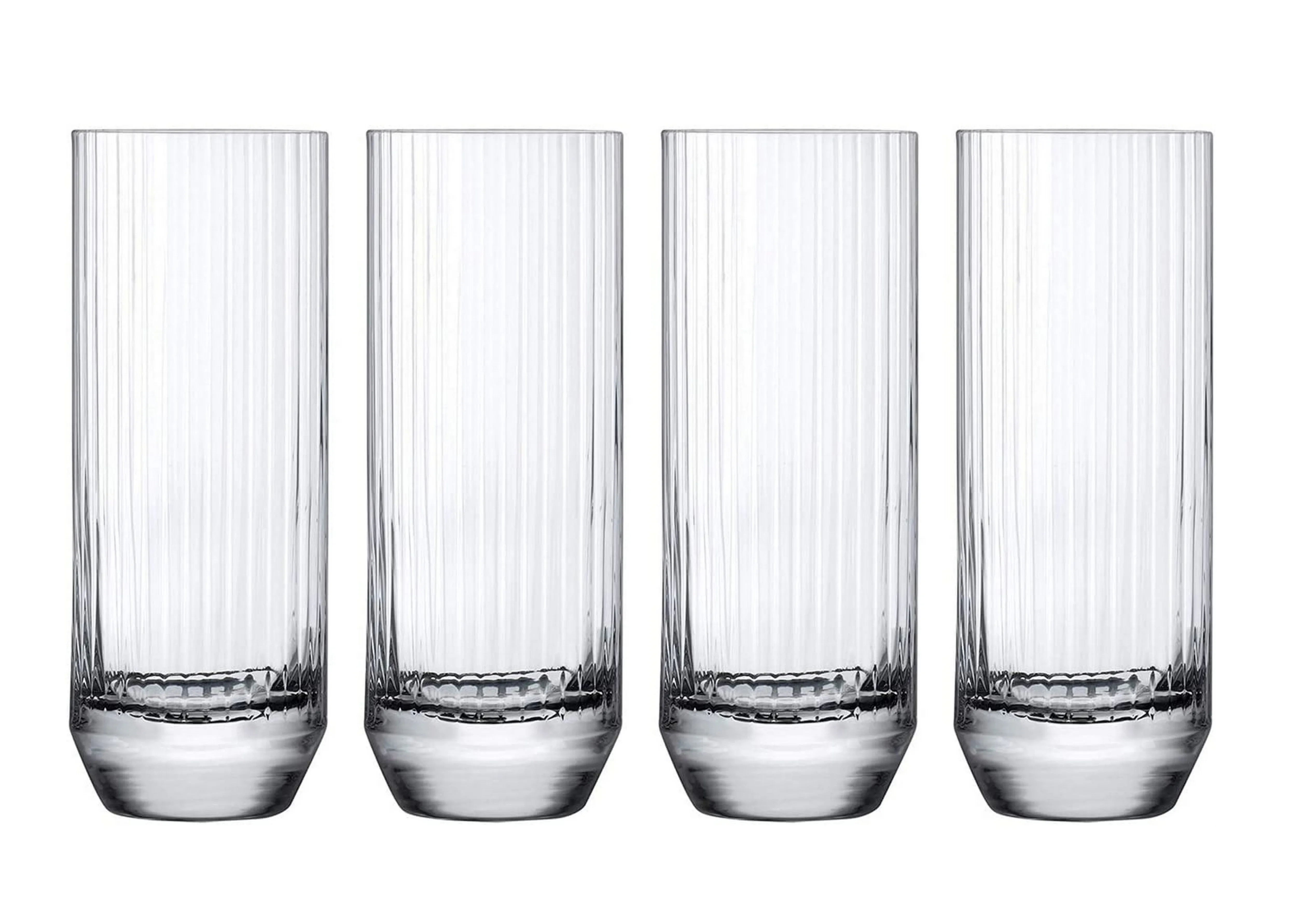 NUDE Glass Big Top Set of 4 Highball Glasses 11.5oz Lead-Free Crystal (Set of 4)