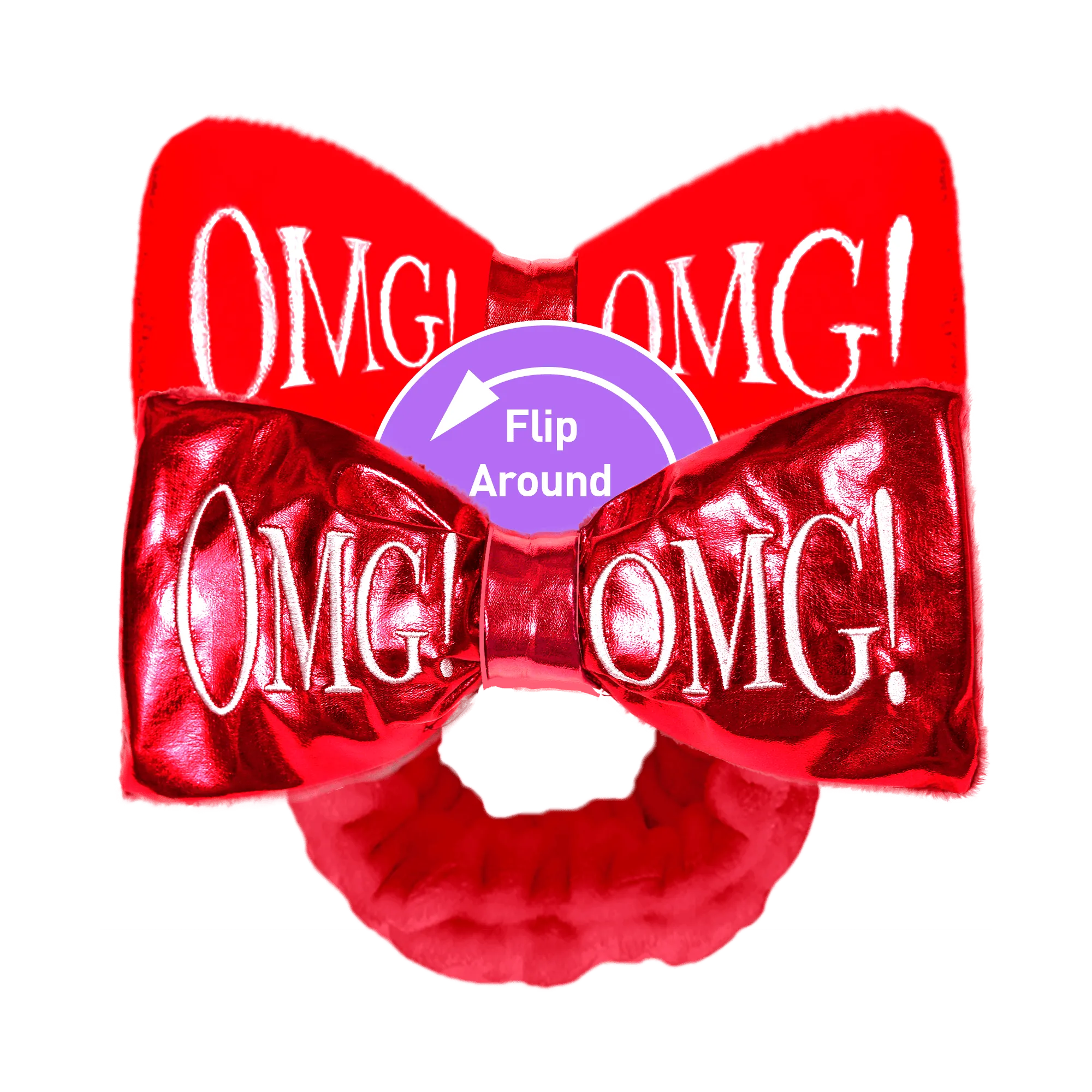 Omg! Reversible Mega Hairband (Red)