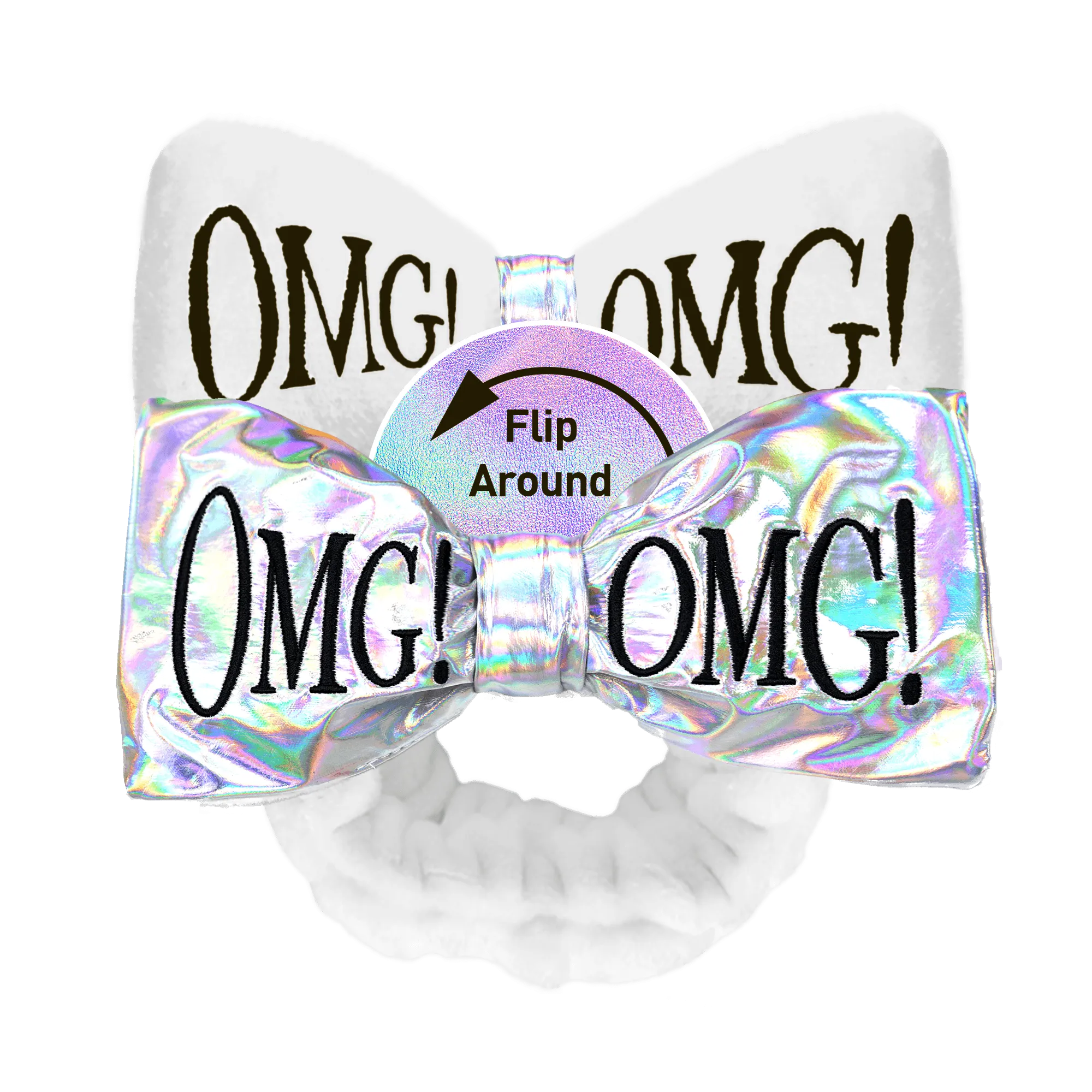Omg! Reversible Mega Hairband (White)