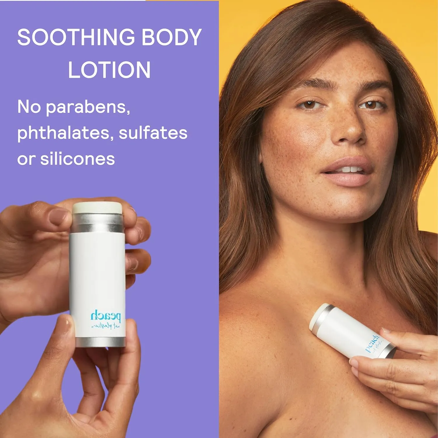 Peach Not Plastic Body Lotion Starter Kit | Refillable Lotion for Dry Skin with Shea Butter and Jojoba Balm for Women and Men | Coconut Lavender Scent