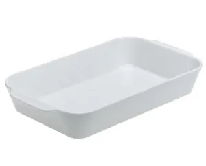 Pillivuyt Porcelain Extra Deep Rectangular Roaster With Ears, Extra Large - 15-by-10-by-3-Inch