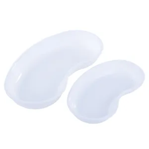 Plastic kidney jar for soaking tools WHITE, 2 sizes