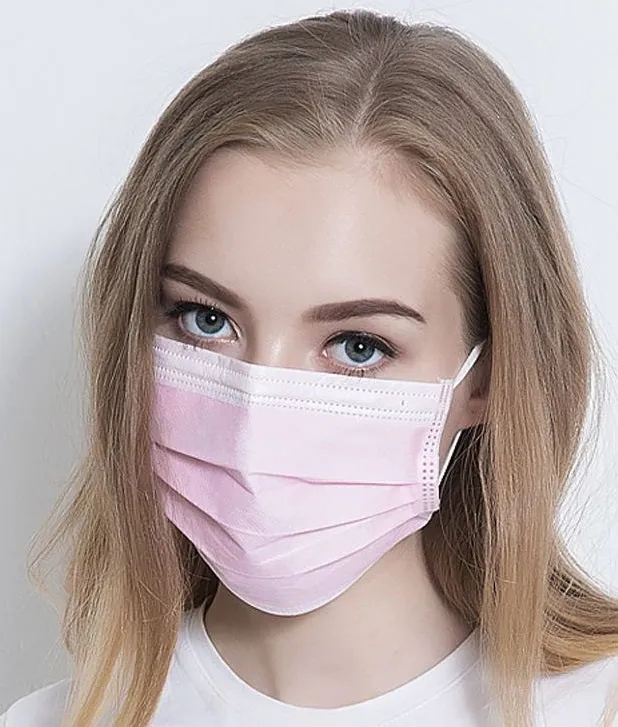 Protective face mask 3-play, PINK